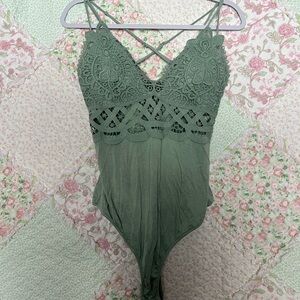 Olive Green Rue 21 Bodysuit (Size L)